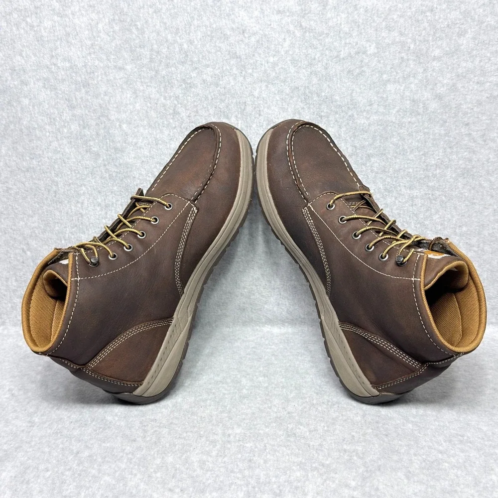 Carhartt Lightweight Wedge Moc Toe Chukka Mens Size 13 Work Boots Brown Leather